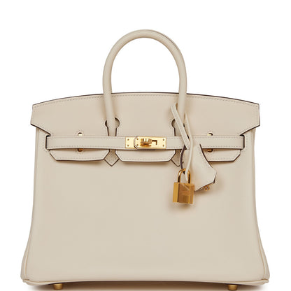 Hermes Birkin 25 Nata Swift Gold Hardware