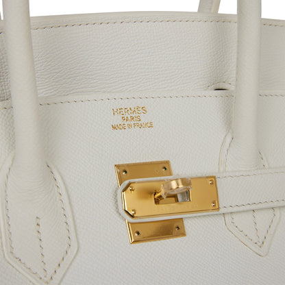 Hermes Birkin 35 White Epsom Gold Hardware