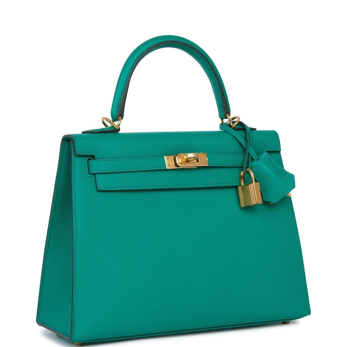 Hermes Kelly Sellier 25 Vert Jade Epsom Gold Hardware