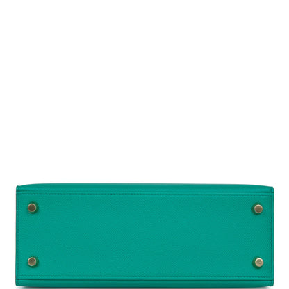 Hermes Kelly Sellier 25 Vert Jade Epsom Gold Hardware