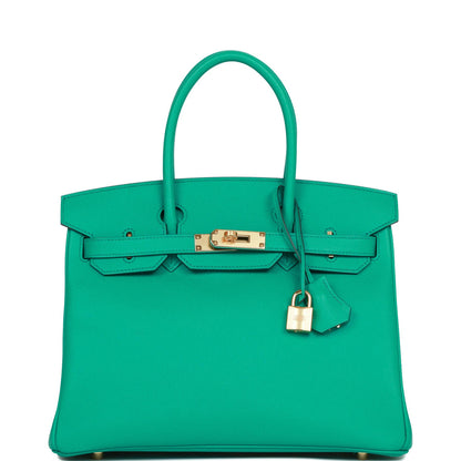 Hermes Birkin 30 Vert Jade Epsom Gold Hardware