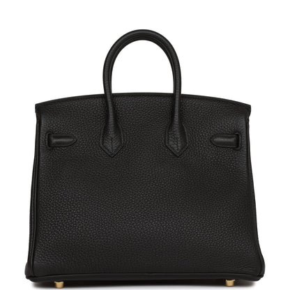 Hermes Birkin 25 Black Togo Gold Hardware