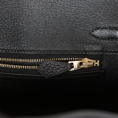 Hermes Birkin 25 Black Togo Gold Hardware