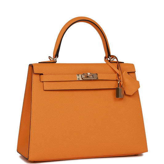 Hermes Special Order (HSS) Kelly Sellier 25 Jaune D'Or Epsom Permabrass Hardware