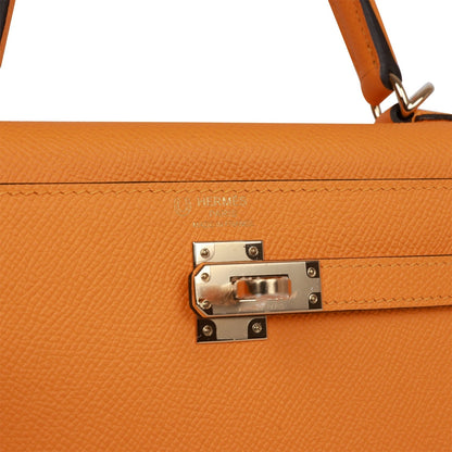 Hermes Special Order (HSS) Kelly Sellier 25 Jaune D'Or Epsom Permabrass Hardware