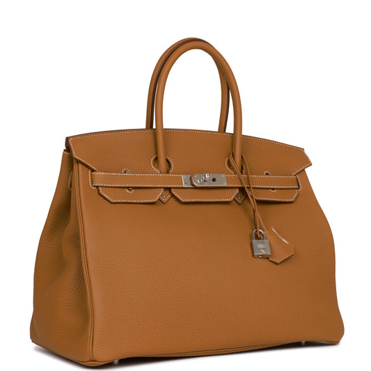 Hermes Birkin 35 Gold Togo Palladium Hardware