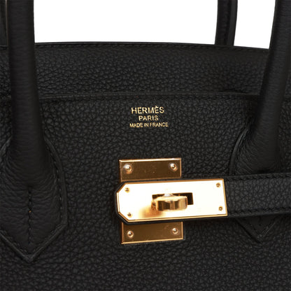 Hermes Birkin 30 Black Togo Gold Hardware