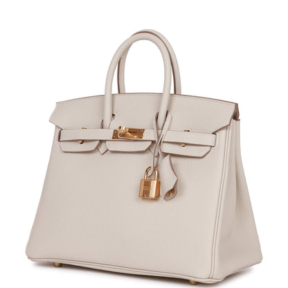 Hermes Birkin 25 Craie Togo Gold Hardware