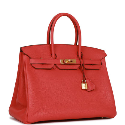 Hermes Birkin 35 Bougainvillea Clemence Gold Hardware