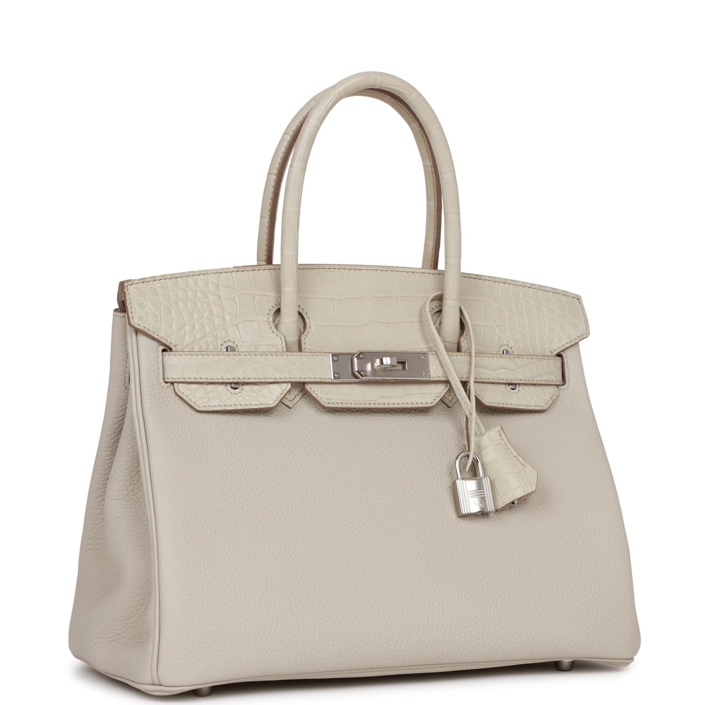 Hermes Birkin 30 Beton Matte Alligator and Togo Touch Palladium Hardware