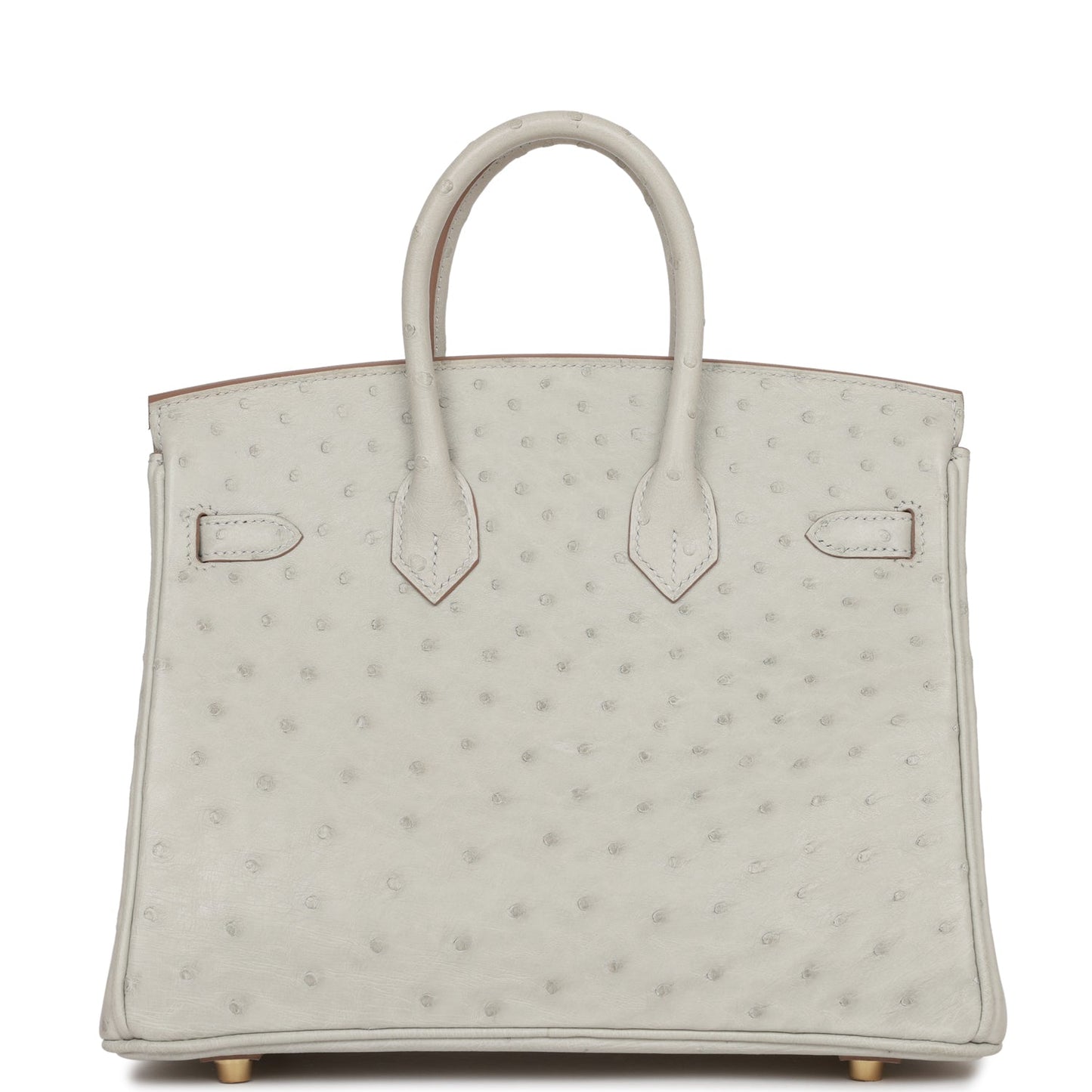 Hermes Birkin 25 Gris Perle Ostrich Gold Hardware