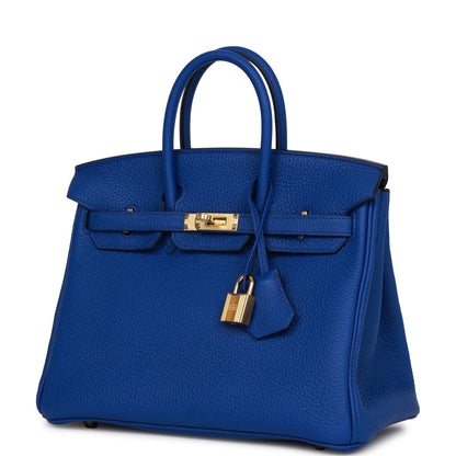 Hermes Birkin 25 Bleu Royal Togo Gold Hardware