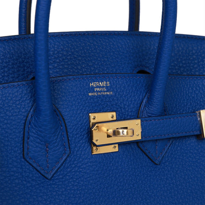 Hermes Birkin 25 Bleu Royal Togo Gold Hardware