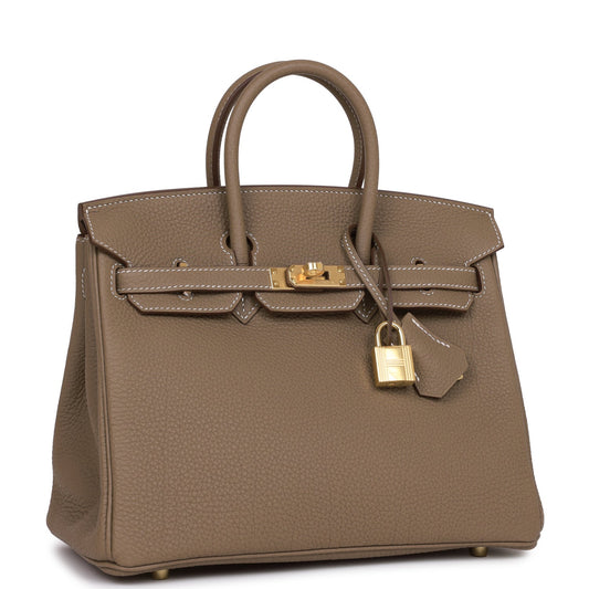 Hermes Birkin 25 Etoupe Togo Gold Hardware