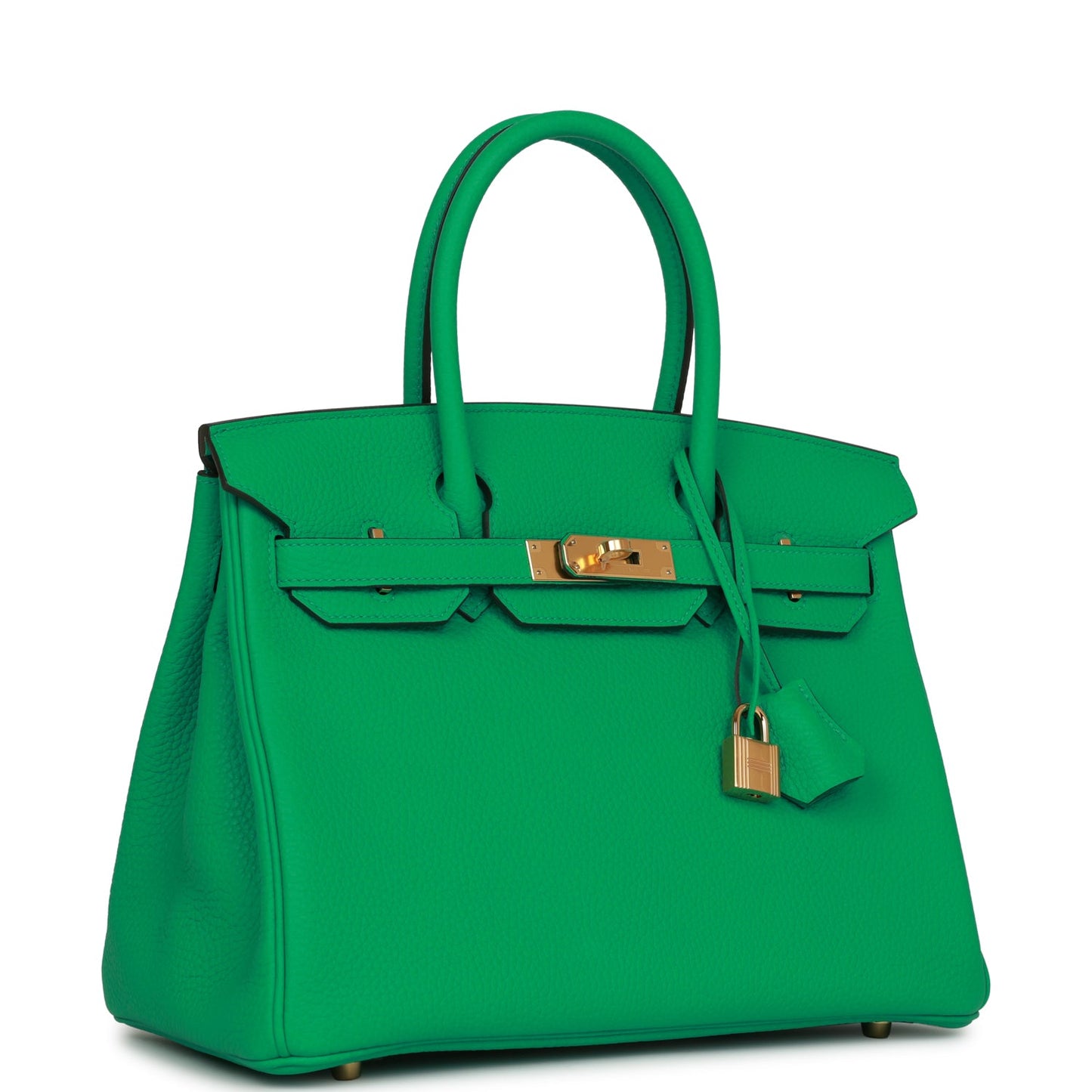 Hermes Birkin 30 Menthe Clemence Gold Hardware