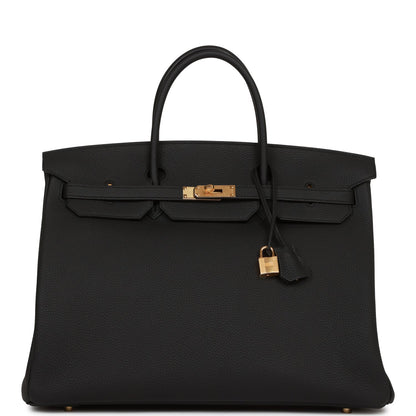 Hermes Birkin 40 Black Togo Gold Hardware