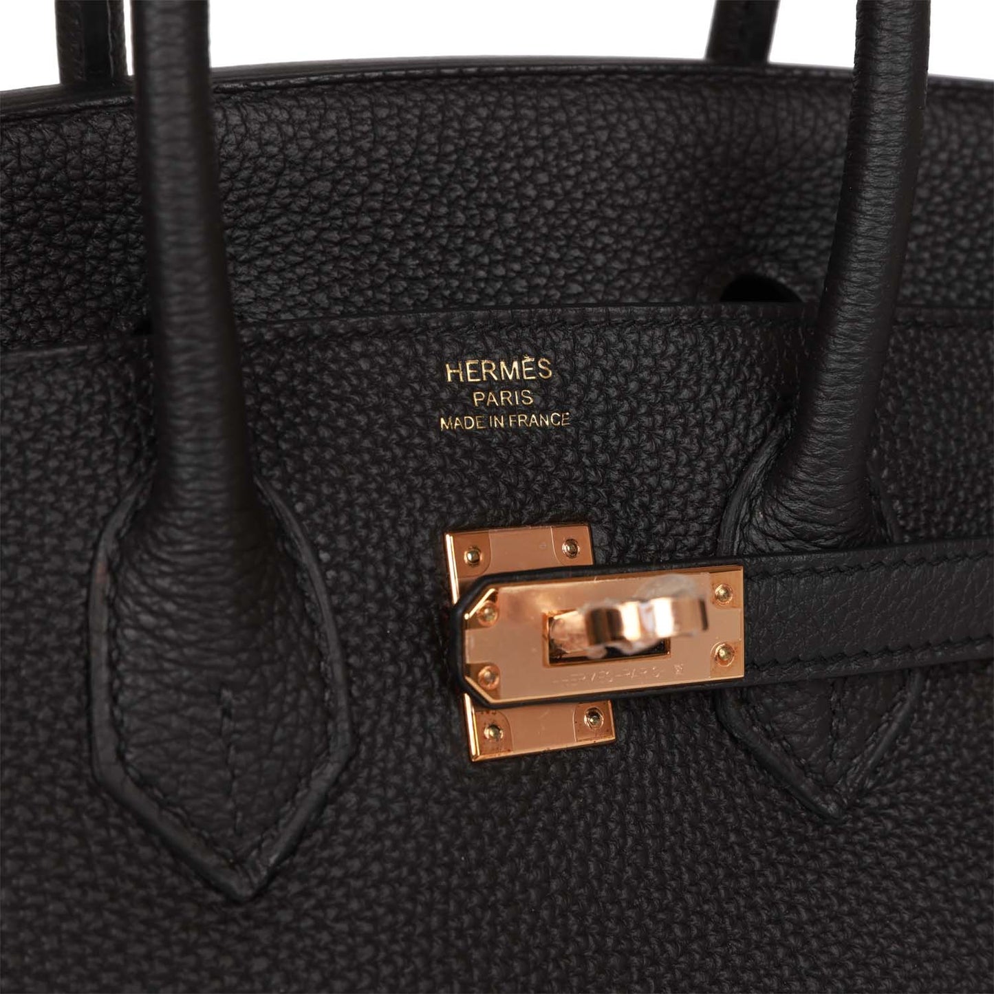 Hermes Birkin 25 Black Togo Rose Gold Hardware