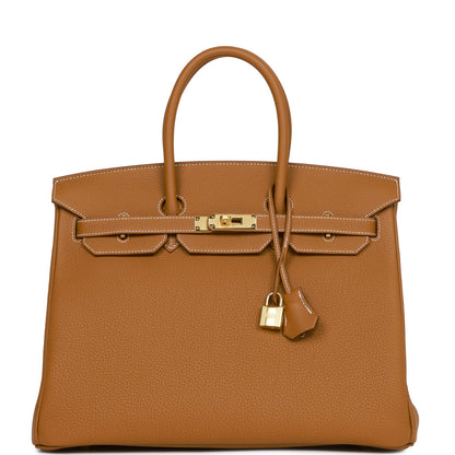 Hermes Birkin 35 Gold Togo Gold Hardware