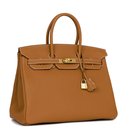 Hermes Birkin 35 Gold Togo Gold Hardware