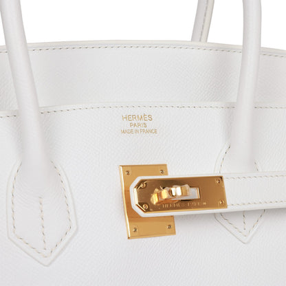 Hermes Birkin 35 White Epsom Gold Hardware