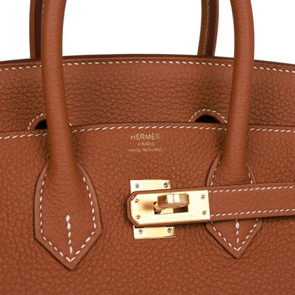 Hermes Birkin 25 Gold Togo Gold Hardware