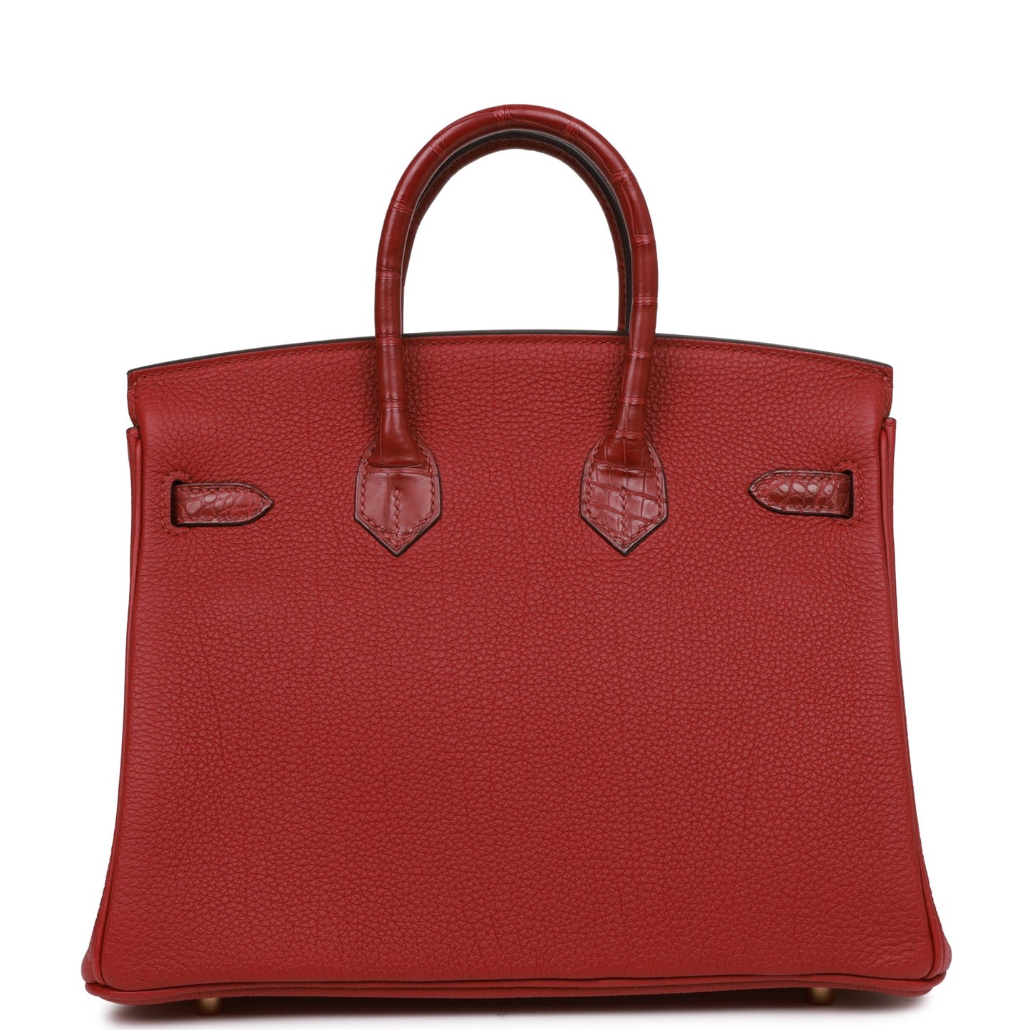 Hermes Birkin 25 Rouge Grenat Matte Alligator and Togo Touch Gold Hardware