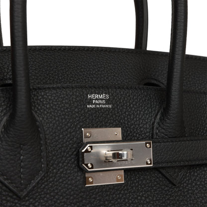 Hermes Birkin 30 Black Togo Palladium Hardware