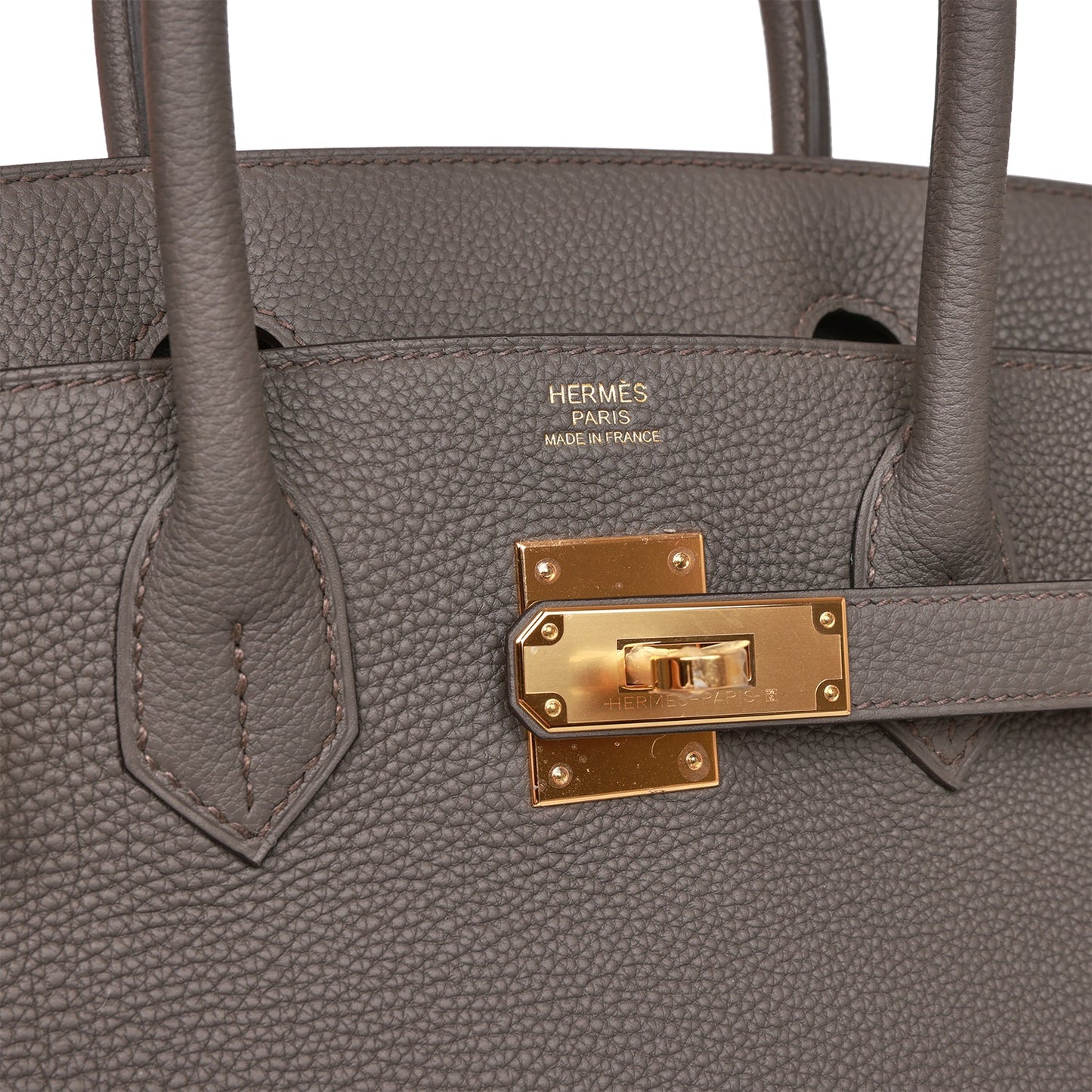 Hermes Birkin 30 Etain Togo Gold Hardware