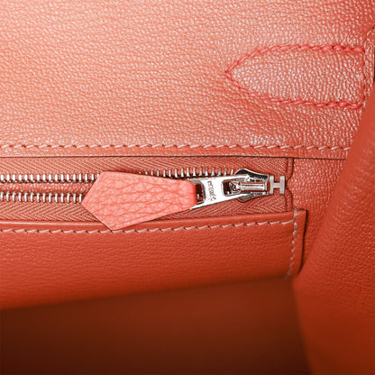 Hermes Birkin 30 Orange Poppy Verso Togo Palladium Hardware