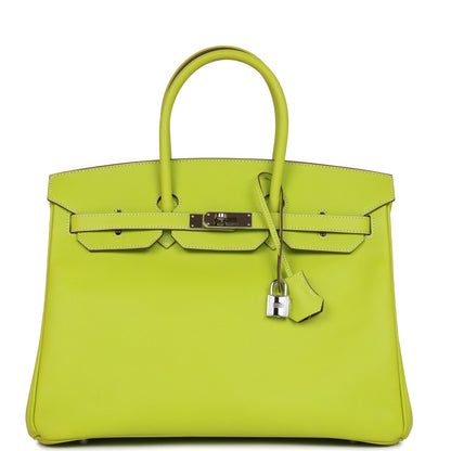 Hermes Birkin 35 Kiwi Candy Epsom Palladium Hardware