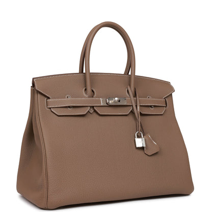 Hermes Birkin 35 Etoupe Togo Palladium Hardware