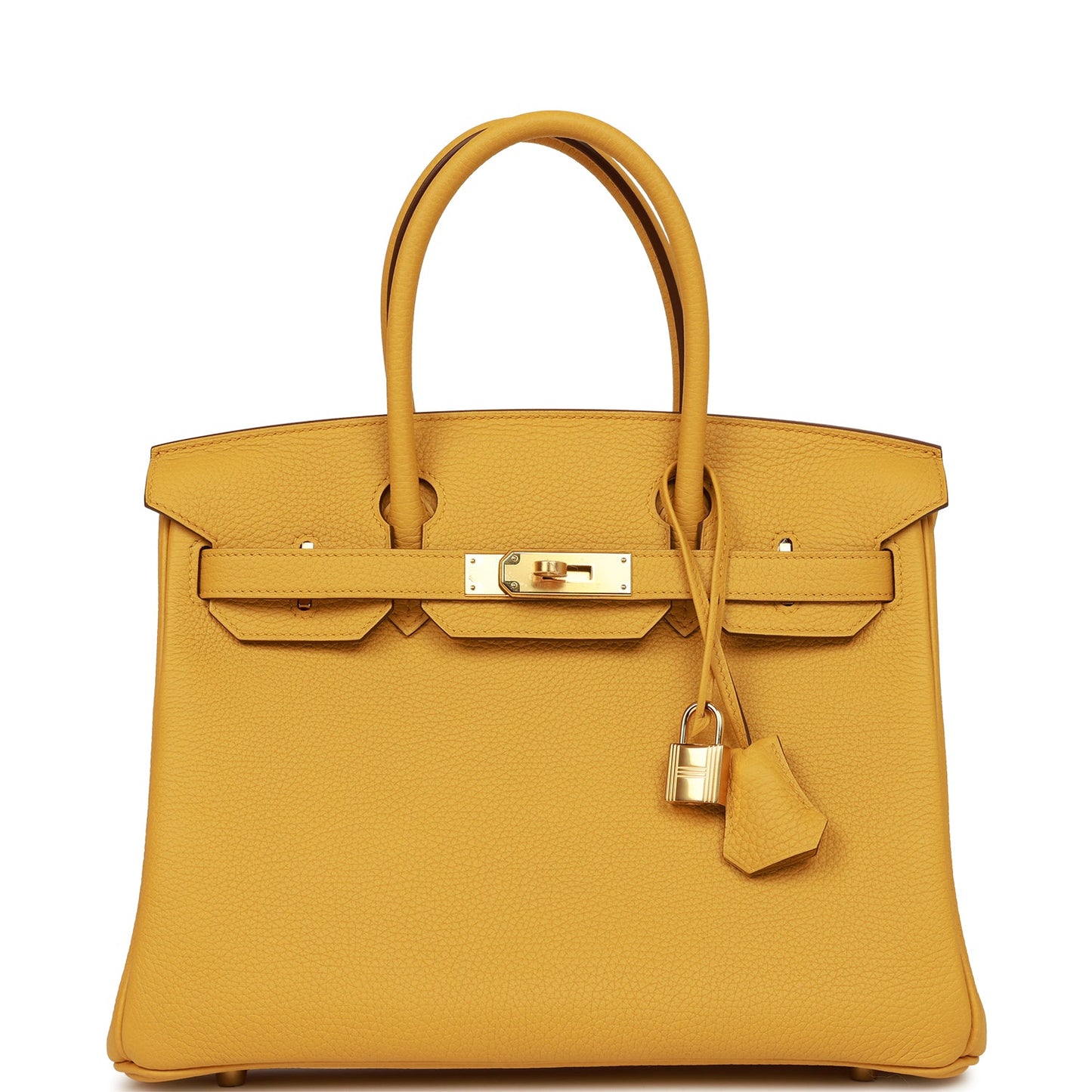 Hermes Birkin 30 Jaune Ambre Clemence Gold Hardware