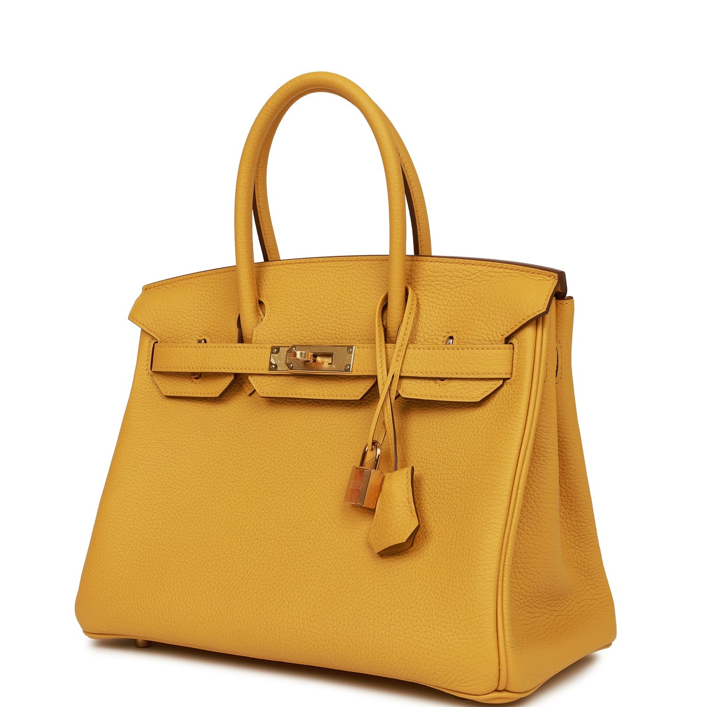 Hermes Birkin 30 Jaune Ambre Clemence Gold Hardware