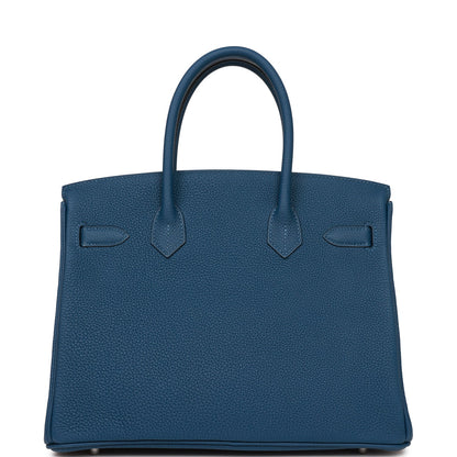 Hermes Birkin 30 Deep Blue Togo Palladium Hardware