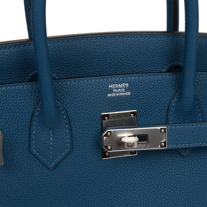 Hermes Birkin 30 Deep Blue Togo Palladium Hardware