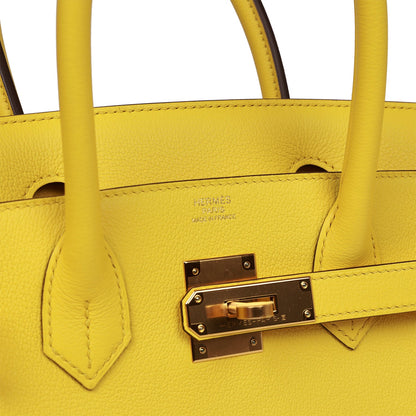 Hermes Birkin 30 Jaune de Naples Taurillon Novillo Gold Hardware