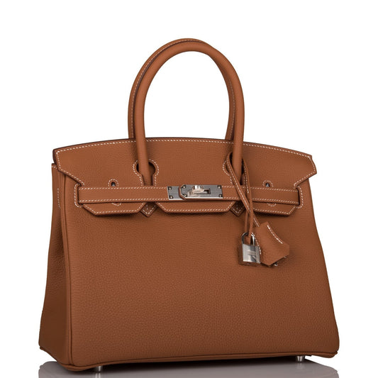 Hermes Birkin 30 Gold Togo Palladium Hardware