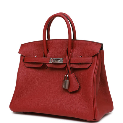 Hermes Birkin 25 Rouge Grenat Togo Palladium Hardware