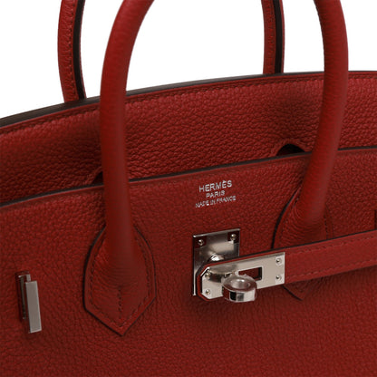 Hermes Birkin 25 Rouge Grenat Togo Palladium Hardware