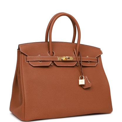 Hermes Birkin 35 Gold Togo Gold Hardware