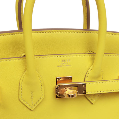 Hermes Birkin 25 Lime Swift Gold Hardware