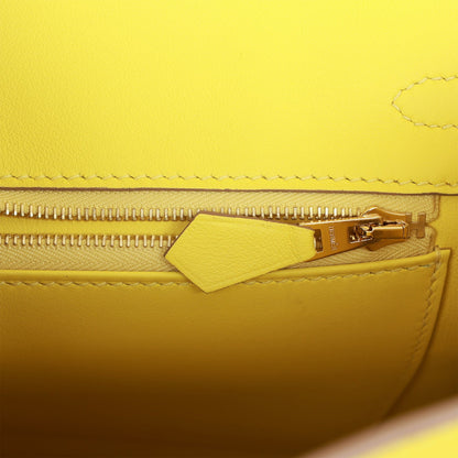 Hermes Birkin 25 Lime Swift Gold Hardware