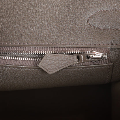 Hermes Birkin 30 Etain Togo Palladium Hardware