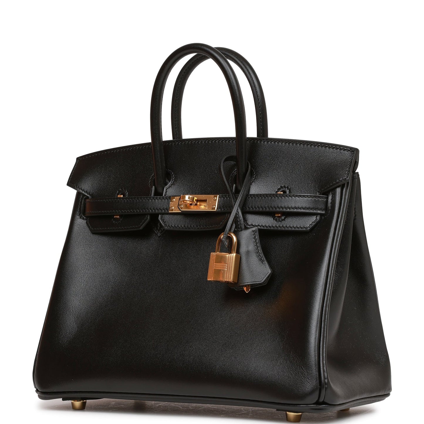 Hermes Birkin 25 Black Tadelakt Gold Hardware