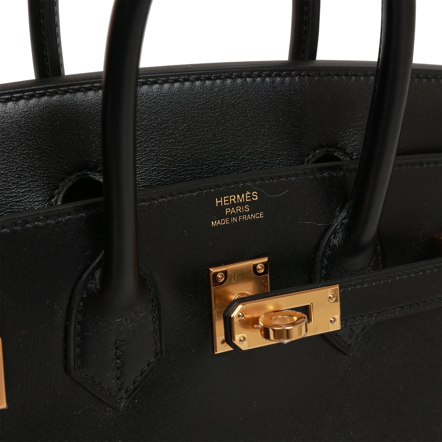 Hermes Birkin 25 Black Tadelakt Gold Hardware