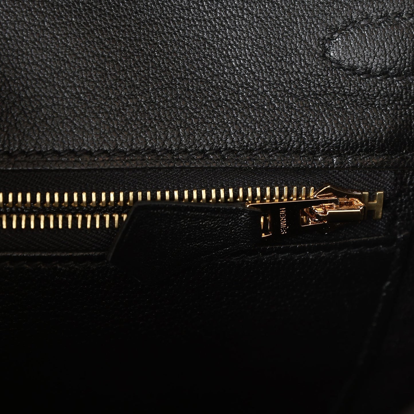 Hermes Birkin 25 Black Tadelakt Gold Hardware