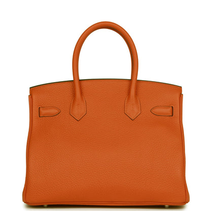 Hermes Birkin 30 Feu Clemence Palladium Hardware