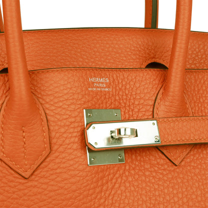 Hermes Birkin 30 Feu Clemence Palladium Hardware