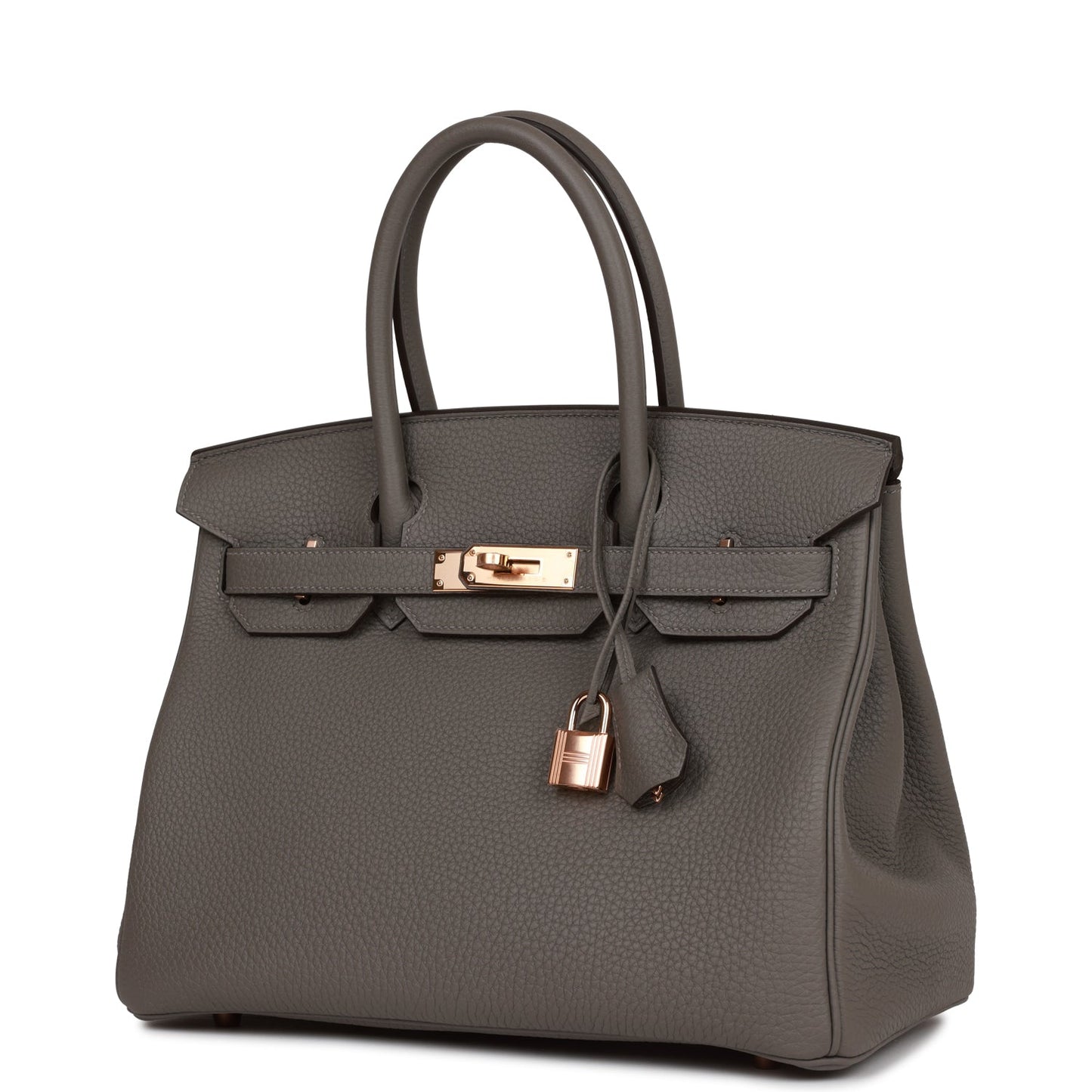 Hermes Birkin 30 Gris Meyer Togo Rose Gold Hardware