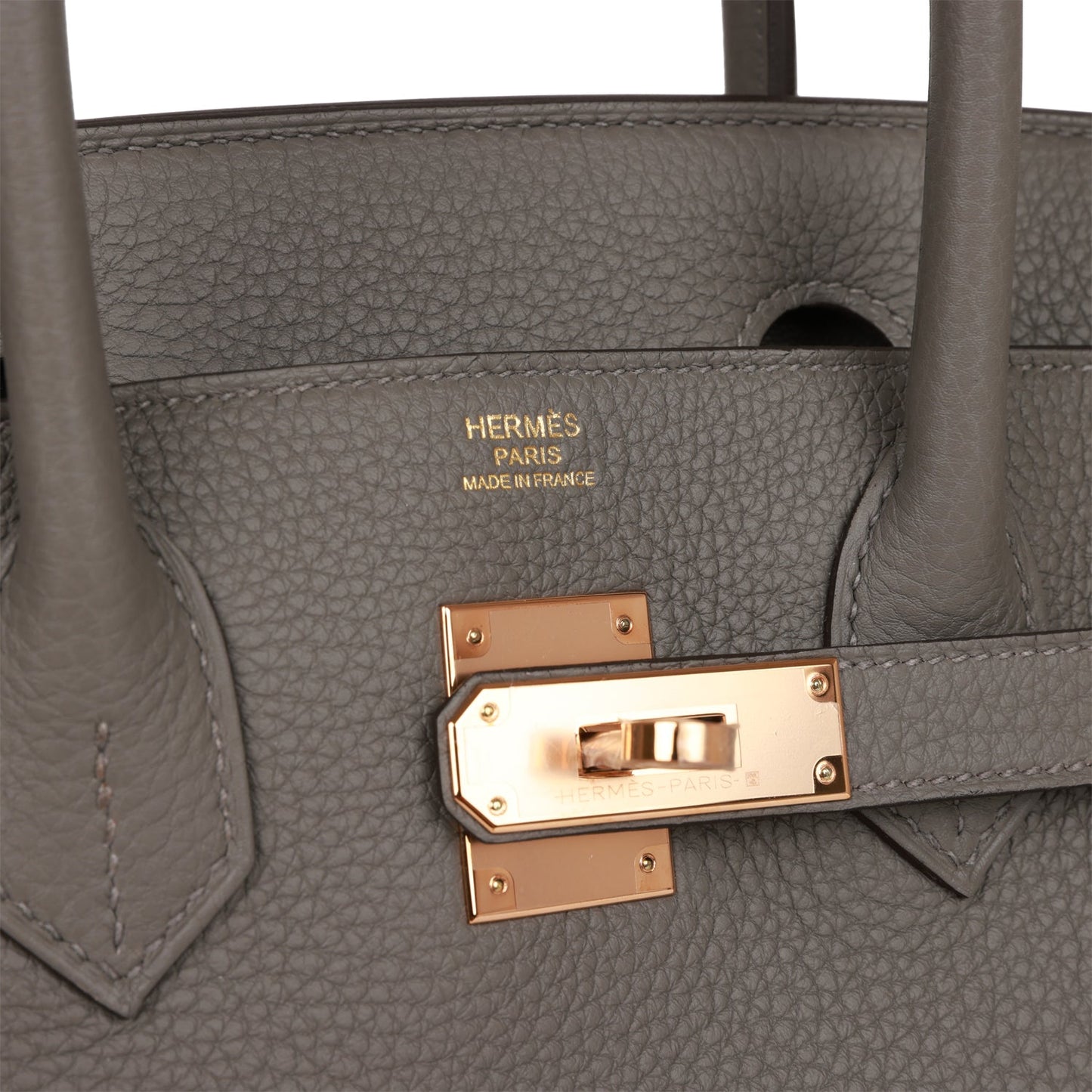 Hermes Birkin 30 Gris Meyer Togo Rose Gold Hardware